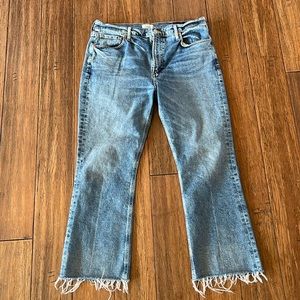 Citizens Of Humanity Blue Frayed Hem Jeans